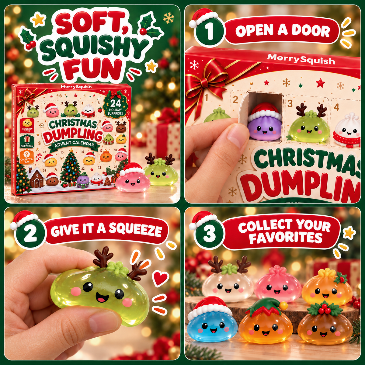 How the dumpling squishy advent calendar works