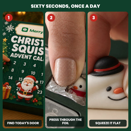 MerrySquish Christmas squishy advent calendar, 24 doors with a mystery squishy behind each