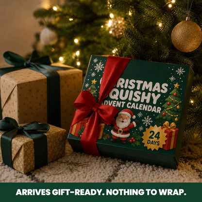 MerrySquish Christmas squishy advent calendar, 24 doors with a mystery squishy behind each