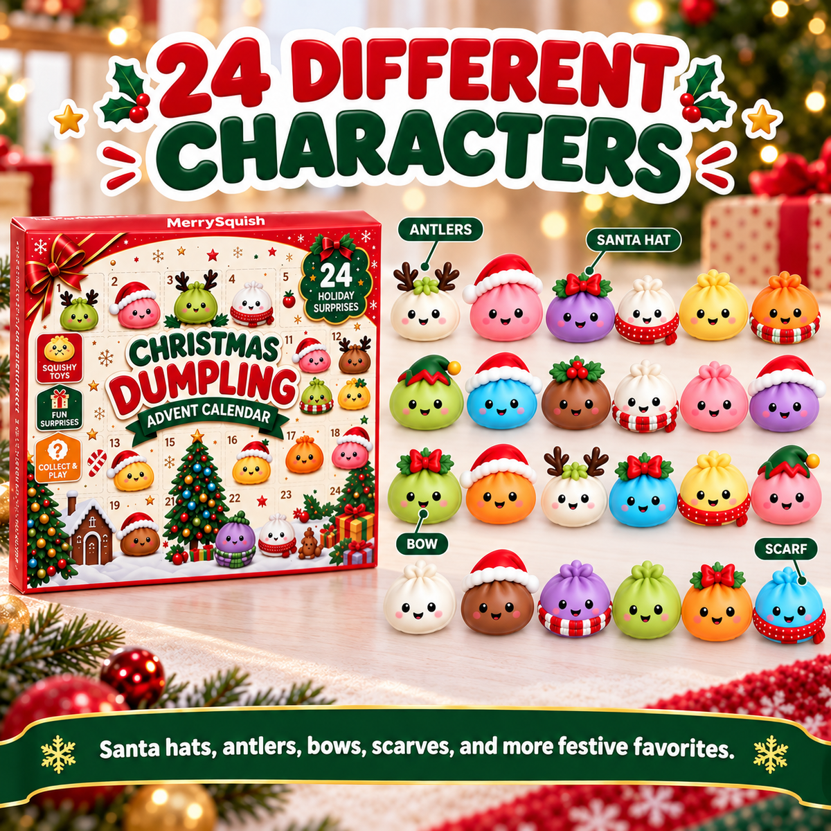 MerrySquish dumpling squishy collection