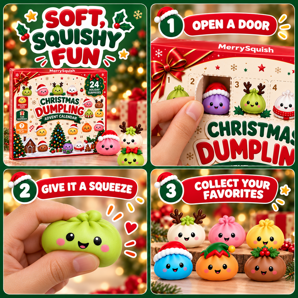MerrySquish advent calendar Christmas design